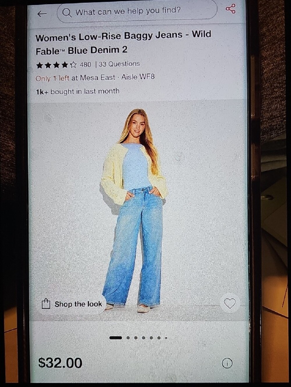 Wild Fable Women's Size 2 Low-Rise Baggy Jeans - Picture 7 of 7